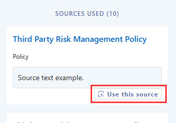 Use This Source button